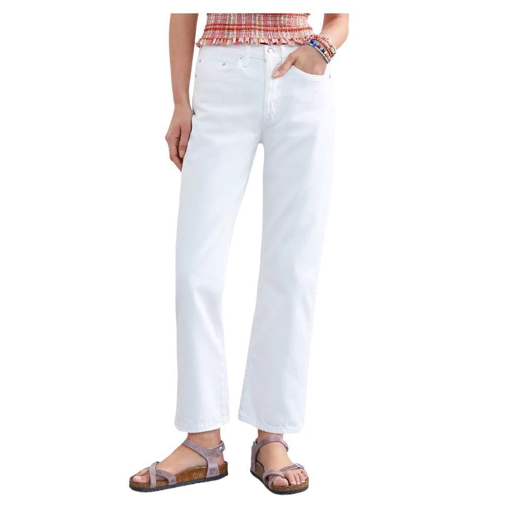 EDWIN high rise Kali Ankle Vintage Straight White Jeans Women Size 26